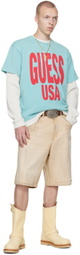 GUESS USA Tan Vintage Denim Shorts
