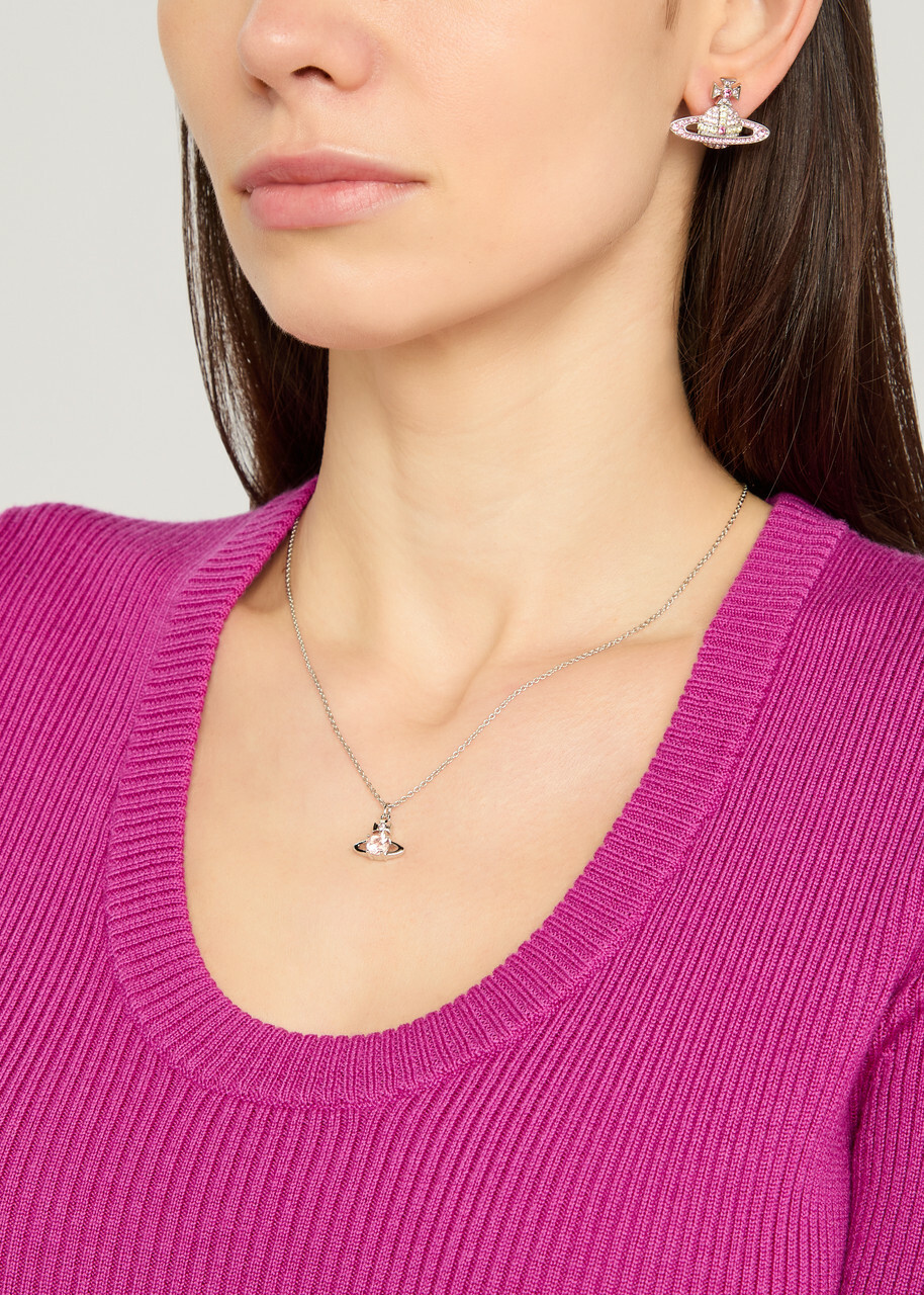 Vivienne Westwood Reina Crystal-embellished orb Necklace - Pink - One Size