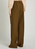 Rohe Tailored Straight-leg Wool-blend Trousers Brown