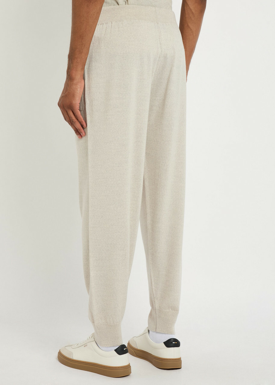 John Smedley Henning Merino Wool Sweatpants Beige