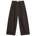 ST. Agni Women's Relaxed Pleat Pants in Bark