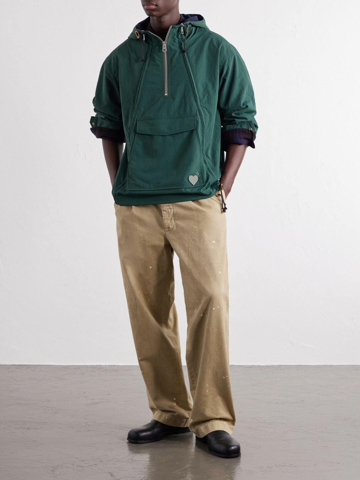 Human Made - Multi-Zip Logo-Detailed Hooded Shell Jacket - Green