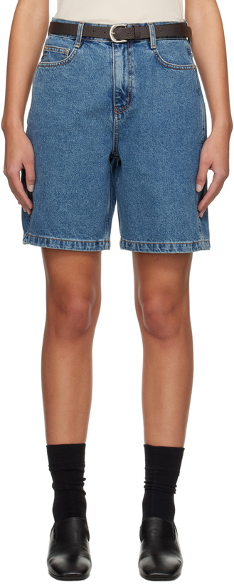 Photo: Dunst Blue Loose Denim Shorts
