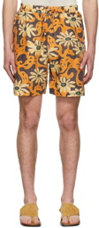 Nanushka Brown & Orange Boxxer Shorts