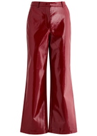 Kitri Lucienne Vinyl Trousers Red