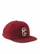 CELINE - Logo-Appliquéd Wool-Felt Baseball Cap - Burgundy