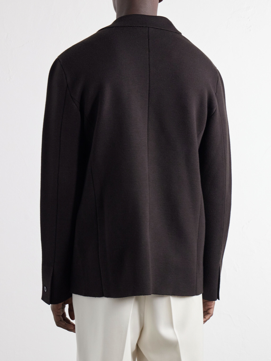 TOM FORD - Knitted Wool-Blend Blazer - Brown