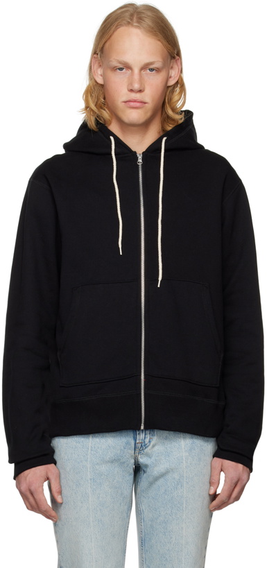 Photo: Naked & Famous Denim Black Zip Hoodie