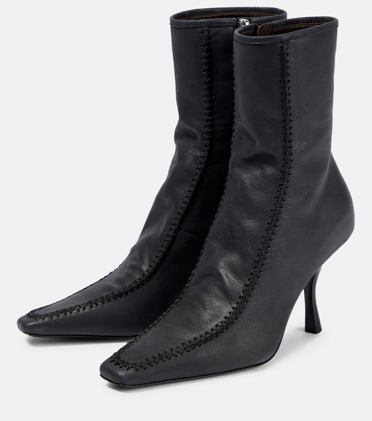 The Row Romy leather ankle boots The Row