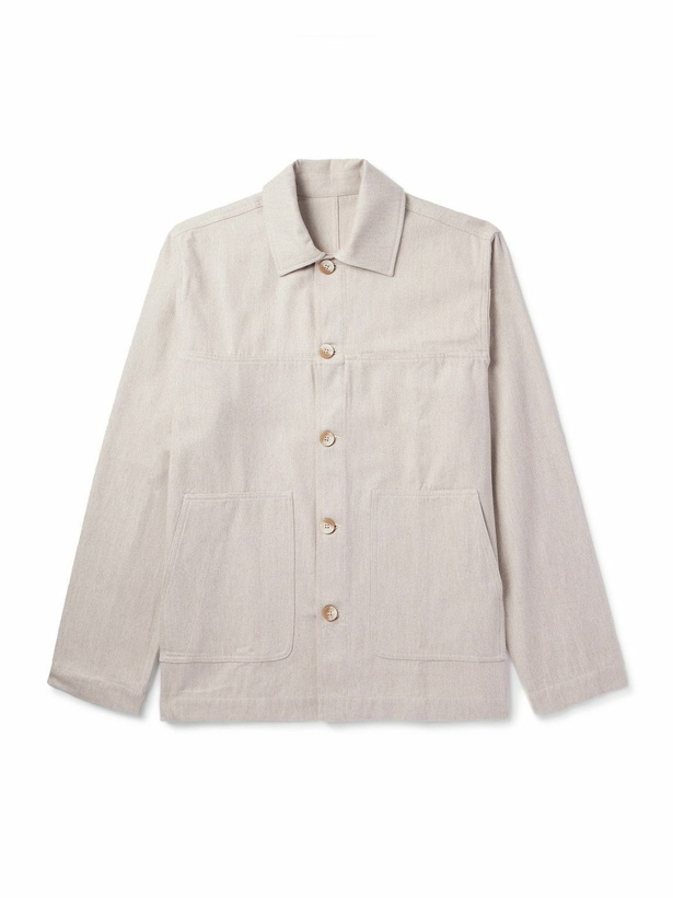 Photo: Frescobol Carioca - Belford Cotton and Cashmere-Blend Jacket - Neutrals