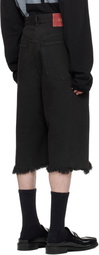 424 Black 'Big Daddy' Denim Shorts