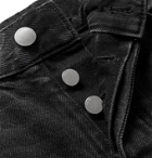 AMIRI - Thrasher Panelled Distressed Denim Shorts - Black