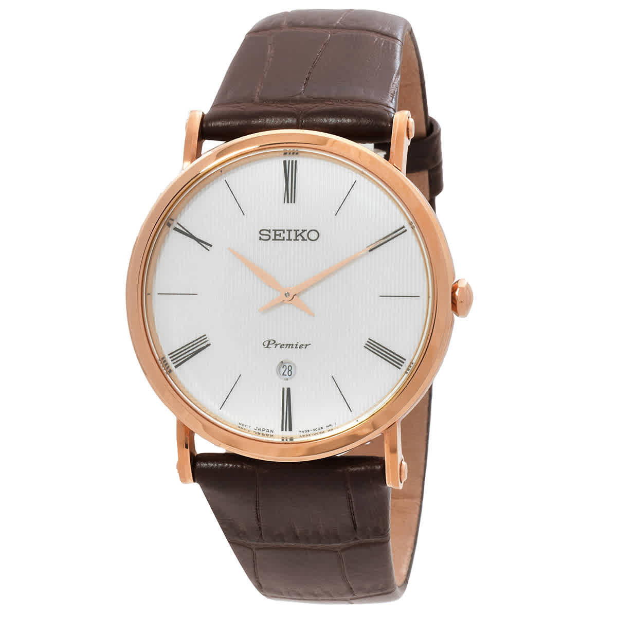 Seiko Premier Quartz White Dial Mens Watch SKP398P1 Seiko