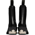 Toga Virilis Black Hard Leather Chelsea Boots