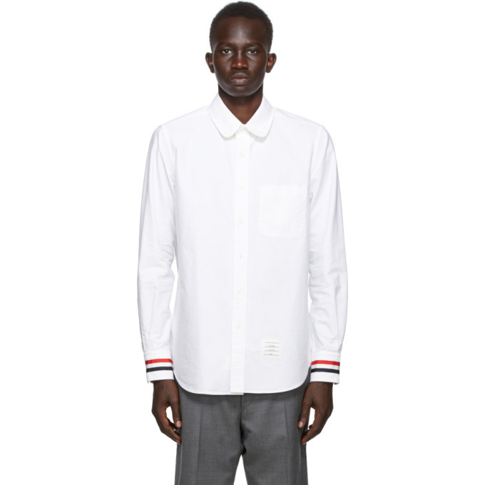 Photo: Thom Browne SSENSE Exclusive White Oxford Straight Fit Shirt