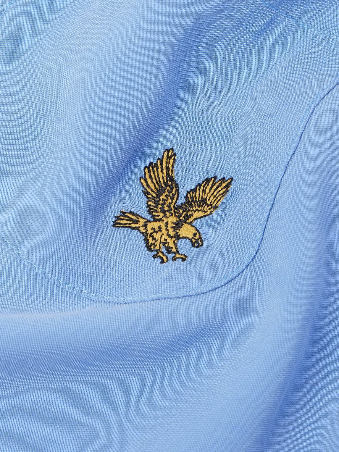 Cherry Los Angeles - Camp-Collar Embroidered Jersey Shirt - Blue