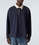 Frame Cotton jersey polo sweater