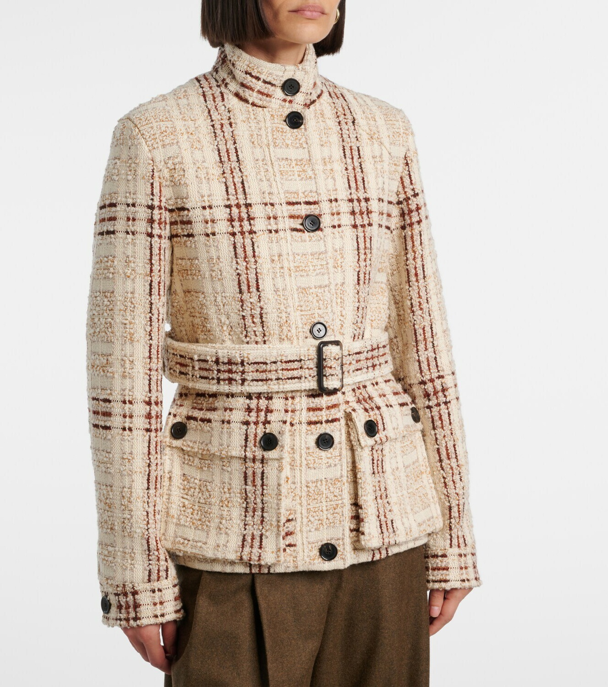Loro Piana Xandra cashmere tweed jacket Loro Piana