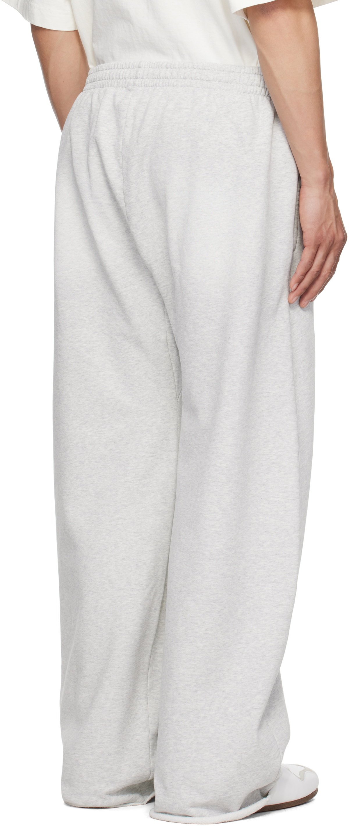 Alexander Wang Gray Logo Oversized Cotton Terry Sweatpants