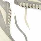 Rick Owens Men's Suede Vintage Sneaks in Steel/Milk/Milk