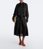 Dries Van Noten Striped midi dress
