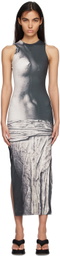 lesugiatelier Black Graphic Maxi Dress