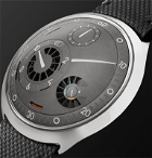 Ressence - Type 2G Mechanical 45mm Titanium and Leather Watch with Smart Crown Technology - Gray