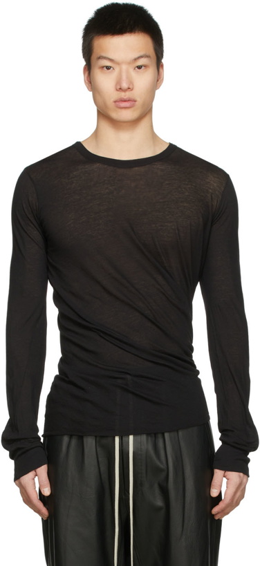 Photo: Rick Owens Black Basic Long Sleeve T-Shirt