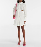 Victoria Beckham - Cotton cutout shirt minidress