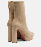 Aquazzura Martine 110 suede platform ankle boots