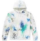 Sasquatchfabrix. - Paint-Splattered Fleece-Back Cotton-Blend Jersey Sweatshirt - White