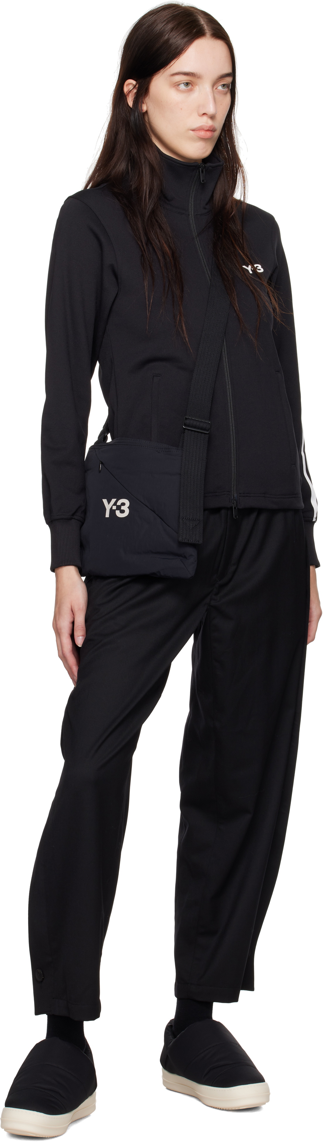 Y-3 Black Refined Wool Track Pants