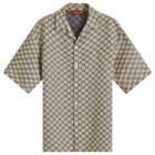 Gucci Men's Jacquard GG Supreme Vacation Shirt in Oatmilk