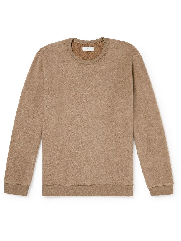 Photo: SSAM - Andy Brushed Cotton and Camel Hair-Blend Sweatshirt - Brown
