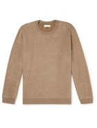 SSAM - Andy Brushed Cotton and Camel Hair-Blend Sweatshirt - Brown