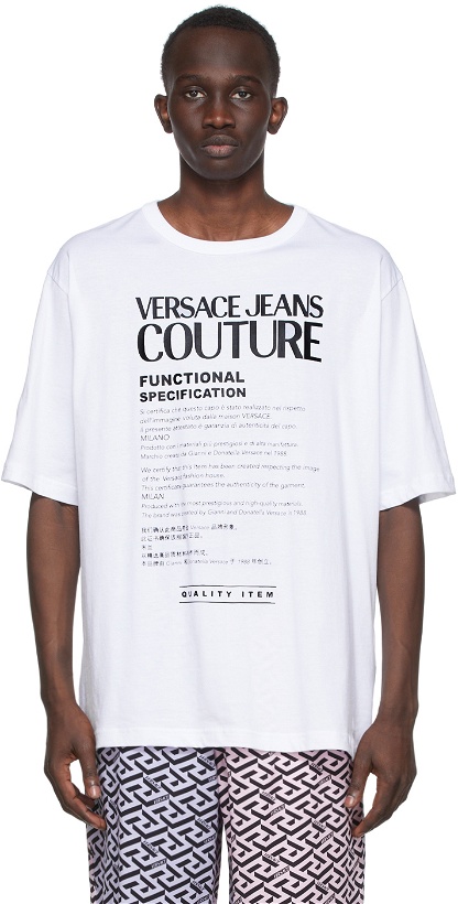 Photo: Versace Jeans Couture White Logo T-Shirt