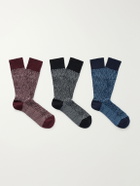 Missoni - Three-Pack Cotton-Blend Crochet-Knit Socks - Multi