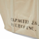 Puebco Canvas Market Basket in Ivory/Yellow 