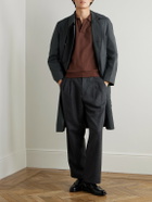 Oliver Spencer - Westcott Ribbed Organic Cotton Polo Shirt - Brown