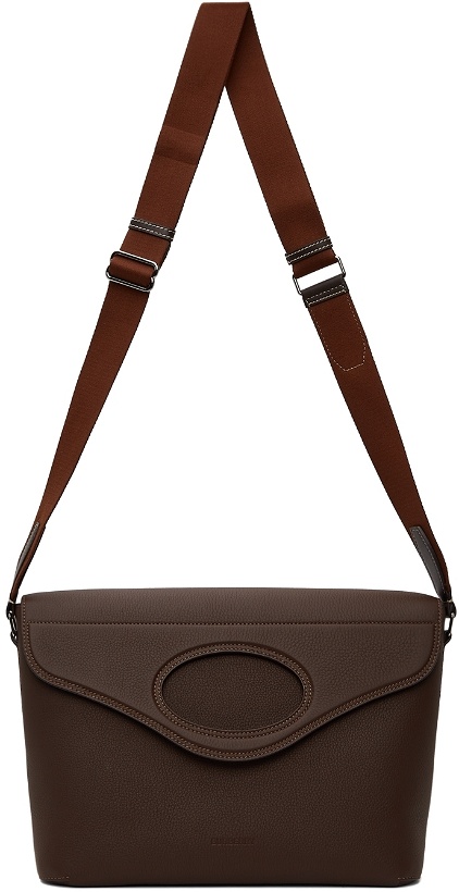 Photo: Burberry Brown Leather Pocket Messenger Bag