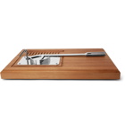 Lorenzi Milano - Stainless Steel and Walnut Oyster Set - Brown
