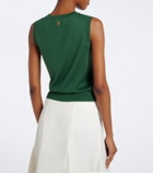 Carolina Herrera Silk and cotton tank top