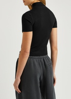 Alexanderwang.t Logo Stretch-knit top Black