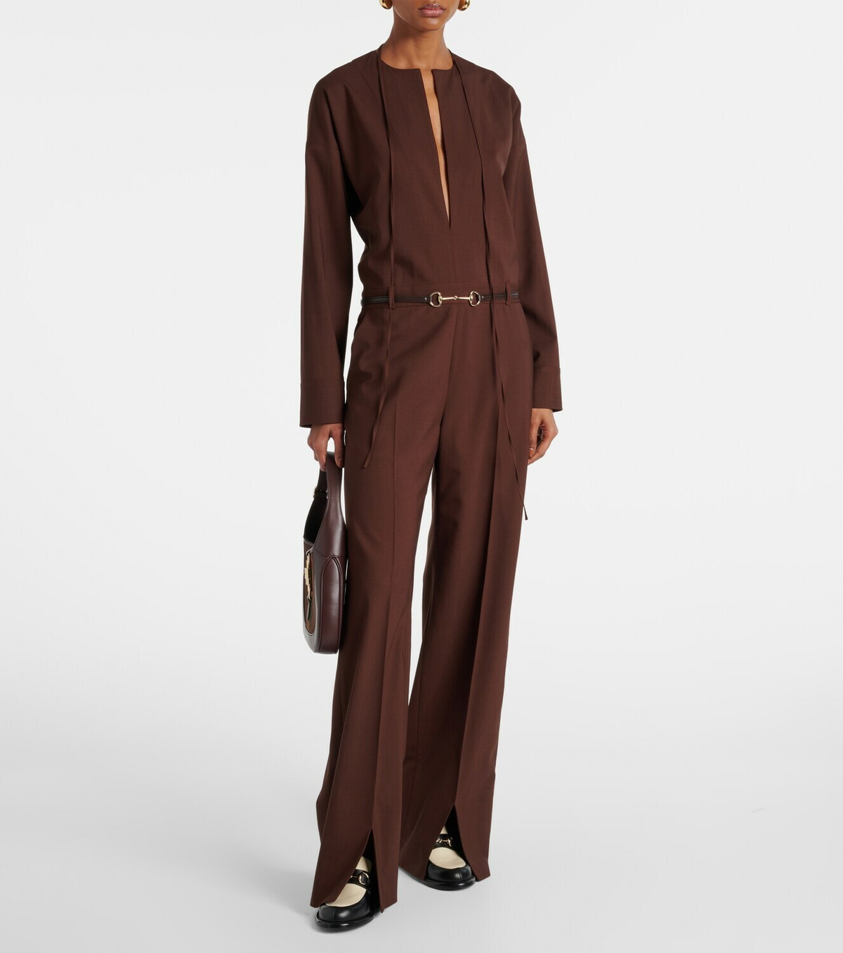 Gucci Horsebit wool-blend jumpsuit
