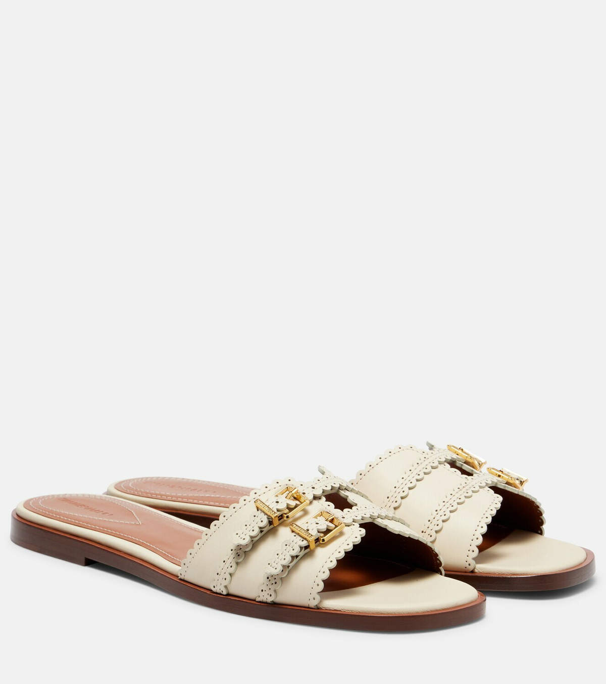 Zimmermann Goldie leather slides