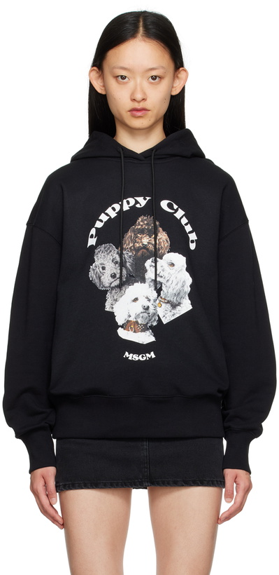 Photo: MSGM Black 'Puppy Club' Hoodie