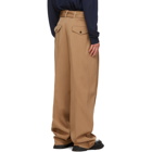 Jil Sander Brown Pleated Trousers