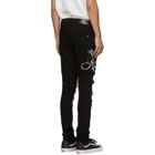 Amiri Black Snake Patch Jeans