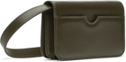 AMI Paris Khaki Ami de Coeur Strap Card Holder