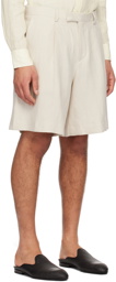 Lardini Beige Pleated Shorts